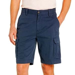 Navy blue men's cargo shorts